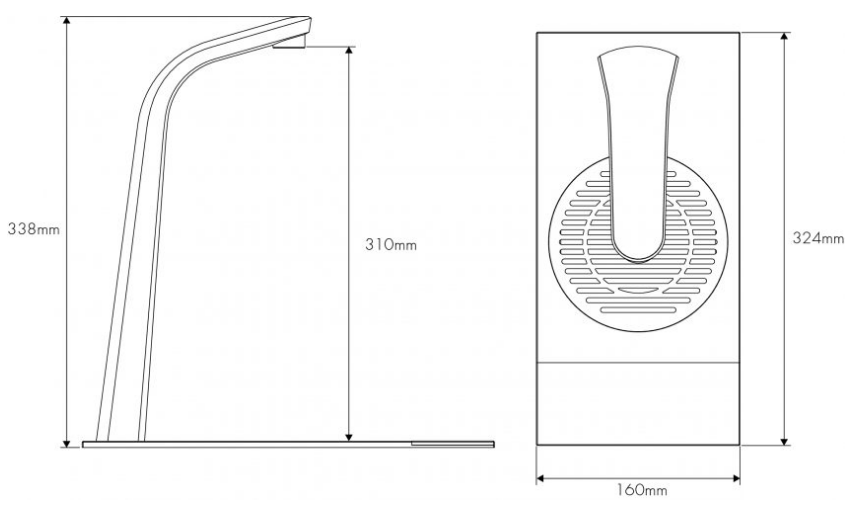 TAP T3 rozměr baterie